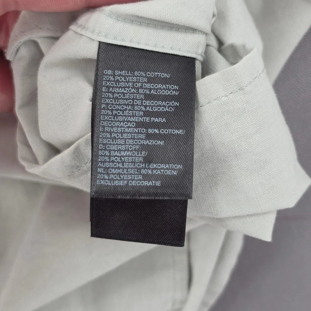 The North Face Mens XXL Light Gray Short Sleeve Button Down Shirt Cotton BlendA3